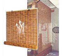Store Venitien Rideau De Roseau Facile À Installer, Store Enrouleur Bambou Protection Solaire Intimité, Tirage Lateral Store Roseau Tissés À La Main(90x190CM(WxH))