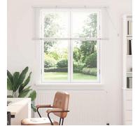 Vidaxl Store De Fenêtre Avec Des Rideaux Manuel Blanc Aluminium
