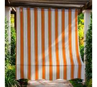 Store Vertical Extérieur 145 x 290 cm, 1 Pièce Rideau Extérieur sans Perçage avec Anneaux et Crochets, Brise Vue Balcon, Pare-Soleil pour Terrasse Pergola Jardin Patio,Orange