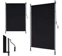 Store Vertical Extérieur - RELAX4LIFE - Store Rétractable - Poteau en Alu - Hauteur 220-310 CM - sans Perçage - 2M - Noir