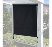 Store vertical HWC-F42, store vertical pare-vue store extérieur enrouleur, protection UV 50 tissu ~ 250x140cm, noir
