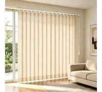 Store Vertical Isolant Thermique et Anti-UV, Rideau Coulissant à Lamelles Filtrage de La Lumière Intérieur, Store Californien Occultants Kit Complet pour Porte-Fenêtre(Light yellow,B300xH220cm)