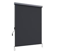Store Vertical Pour Balcon Terrasse Avec Coffre 140 X 250 Cm Gris Intérieur Ou Extérieur Paravent Pare-Soleil Brise-Vue Imperméable Toile En Gris Foncé Helloshop26 12_0001832 Gris