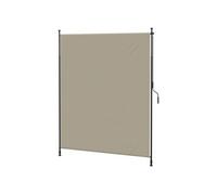 Store vertical réglable avec manivelle - brise-vue - installation sans perçage - alu métal grège G