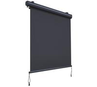 Store Vertical Rétractable Canopée avec Coffre et Manivelle Gris 1.4x2.5m