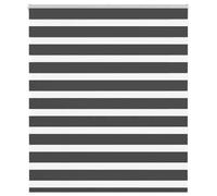 vidaXL Store zèbre noir 125x150 cm largeur du tissu 120,9 cm polyester, store à enrouleur zébré, store zébré pour fenêtre, 4014240