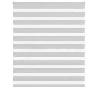 vidaXL Store zèbre gris clair largeur du tissu 125,9 cm polyester, store à enrouleur zébré, store zébré pour fenêtre, store 4014449 Gris