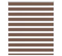 Store zèbre marron 130x150cm largeur du tissu 125,9cm polyester, store à enrouleur zébré, store zébré pour fenêtre, 4014345