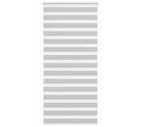 vidaXL Store zèbre gris clair largeur du tissu 150,9 cm polyester, store à enrouleur zébré, store zébré pour fenêtre, store 4014428