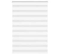 vidaXL Store zèbre blanc 110x100 cm largeur du tissu 105,9cm polyester, store à enrouleur zébré, store zébré pour fenêtre, 4014731