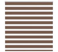 vidaXL Store à enrouleur zèbre Marron 150x100 cm Polyester Largeur tissu 145,9 cm