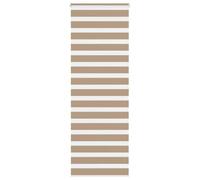 Store zèbre Marron Sable 75x200 cm Verdunkelungsrollo Zebra Design Doppelrollo Polyester blickdicht für Fenster Sonnenschutz lichtdurchlässig für Wohnzimmer Schlafzimmer Chain Connector Wärmeschutz