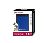 Transcend 1TB StoreJet 25H3 disque dur externe 1000 Go Noir, Bleu ( TS1TSJ25H3B )