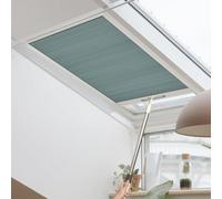 Stores à économie d'énergie pour fenêtres de toit - Stores cellulaires plissés filtrant la lumière et réduisant le bruit, faciles à installer, taille personnalisée en bleu brume