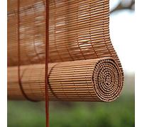 Stores à Enroulement en Bambou,Rideau Occultant en Bambou Extérieur/Intérieur,Stores Venitien Bois,Rétro/Respirant/écologique/Naturel,pour Fenêtres,Jardins,Belvédères (W155xH170cm(61x67in))