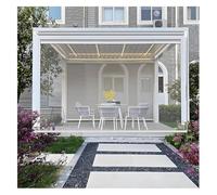 Stores À Enroulement Imperméables Transparents For L'extérieur, Rideaux En PVC Transparent, Vinyle Coupe-vent Sans Fil For Pergola, Patio, Porche, Faciles Tirer Vers Le Haut/vers Bas(W133xH220cm)