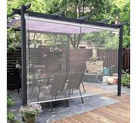 Stores à rouleau d'extérieur imperméables pour tonnelle, balcon, porche, volet roulant robuste en plastique transparent - 100 x 180 cm