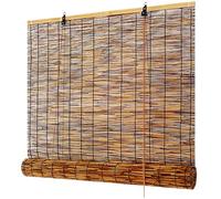 Stores À Rouleaux Romains Rideau De Roseau 60 70 80 90 100 110 120 130 140 150 160 170 180cm Store Enrouleur Bambou Protection Solaire/respirante Rideau Occultant Pour Porche Balcon Anti-UV Privacy