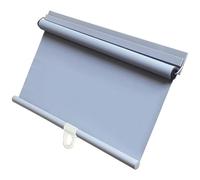 Stores de fenêtre rétractables automatiques pour protection solaire d'intérieur - Rideaux occultants temporaires pour portes et fenêtres - Gris - 130 x 150 cm - Solution de blocage de la lumière de