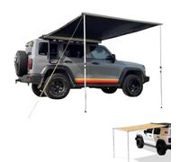 Stores de Véhicule, 2 M X 3 M, Toit Rétractable et Résistant Aux Déchirures, Stores Latéraux, Charnières et Poteaux Fixes Inclus, Adaptés aux Jeep/SUV/camions(6.7x9.8ft/2x3m)
