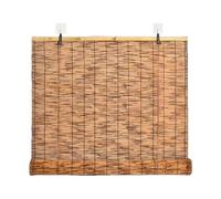 Stores d'extérieur en Bambou Marron Extra Larges, Pare-Soleil Enroulable, écran de confidentialité étanche for Patio, Porche, Balcon, Pergola(B,200-150cm)