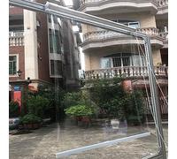 Stores d'extérieur imperméables transparents enroulables pour pergola - Stores enroulables à isolation thermique en plastique PVC imperméable et anti-poussière - Rideaux de séparation pour fenêtre
