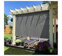 Stores D'extérieur, Stores Enrouleurs Occultants pour Terrasse, Isolation Thermique, Protection UV, Brise-Vue pour Pergola, Balcon, Porche, Abri Voiture, Terrasse(Gris foncé,0.8x1.2m)