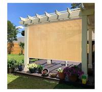 Stores D'extérieur, Stores Enrouleurs Occultants pour Terrasse, Isolation Thermique, Protection UV, Brise-Vue pour Pergola, Balcon, Porche, Abri Voiture, Terrasse(Beige,0.6x2.2m)