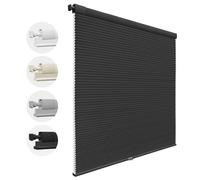Stores en nid d'abeille sans fil sans perçage - Stores cellulaires plissés occultants qui filtrent la lumière pour la maison/le bureau, ajustement personnalisé - 75 cm de large x 122 cm de haut