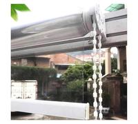 Stores enroulables d'extérieur en PVC transparent - Stores enroulables imperméables pour tonnelle, balcon, porche, volet roulant en plastique robuste - Ajustement personnalisé