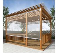 Stores enroulables Transparents et imperméables, écrans Transparents HD de 0,5 mm d'épaisseur, Stores enrouleurs en Plastique PVC Transparent(100x350cm/39.3x137.7in)
