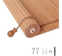 Stores enrouleurs en bambou personnalisés - Protection UV - Pour extérieur et intérieur - Rideaux d'intimité pour jardin et terrasse - Avec kit d'installation
