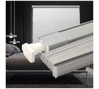 Stores enrouleurs en PVC sans perçage avec rail supérieur en aluminium pour intimité, idéal pour chambre à coucher, salon, bureau, stores enrouleurs de style vénitien (gris)