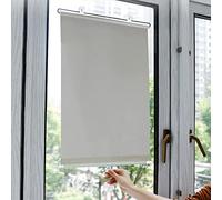 Stores enrouleurs occultants à Ventouse rétractable, Multicolore, Plusieurs Tailles, Tissu Polyester Durable(Grey,124W x 51H cm)