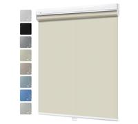 Stores Enrouleurs Occultants pour Fenêtres,Stores À Enrouleurs sans Cordon Beige 70/80/90/100/110/120cm Largeur,Store À Rouleau Pare-Soleil Rétractables,Rideaux D'intimité,W×H-70×100cm(28 * 39in)