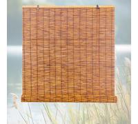 Stores enrouleurs sans fil en bambou, faciles à installer, filtrage de la lumière et occultant, de 40,6 cm à 132,1 cm de large, design rétro, parfaits pour la maison et le bureau, 132,1 x 213,4 cm (l