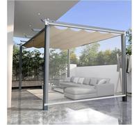 Stores enrouleurs Transparents et imperméables en PVC, Stores de séparation extérieurs, Stores enrouleurs en Plastique Coupe-Vent(110x140cm/43.3x55.1in)
