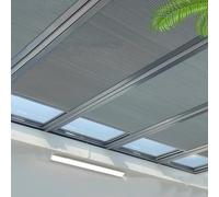 Stores Et Voilages Pour Puits De Lumière, Stores Cellulaires Sans Cordon Avec Cadre En Aluminium Étanches Et Isolants Thermiques Pour Greniers Et Pièces Vitrées 100 % Occultants(180x140cm/71x55in)