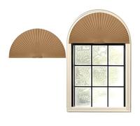 Stores plissés en arc de jour en demi-cercle Bâton sans outils Filtres de lumière Stores en tissu demi-ronds faciles couper et à installer Couvre-fenêtres cintrés pour les fenêtres en arc, 1 panneau