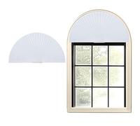 Stores plissés en arc de jour en demi-cercle Bâton sans outils Filtres de lumière Stores en tissu demi-ronds faciles couper et à installer Couvre-fenêtres cintrés pour les fenêtres en arc, 1 panneau