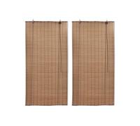 vidaXL Stores roulants en bambou 2 pcs Marron 120x220 cm