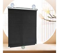 Stores Rouleau occultant a ventouse, 75% rideaux d'ombrage, Rideau à enroulement universels pour fenêtres et portes, store Thermique réglable, Volets léger avec ventouses,Black-40x125cm/16x49in