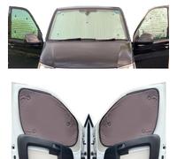 Stores Thermiques Compatible avec Fiat Doblo High Top (2000-2010)(Ensemble Complet avec Portes de Grange + fenêtre coulissante) Couleur de la Doublure Brun, Réversible