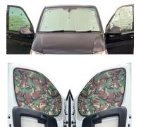 Stores Thermiques Compatible avec VW Crafter (2000-2017)(Ensemble Complet + Empattement Moyen + Portes de Grange + Pas de fenêtres 1/4 arrière) Couleur de la Doublure Camo, Réversible