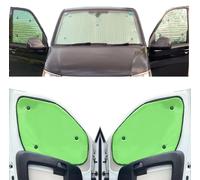 Stores Thermiques Compatible avec VW Crafter (2000-2017)(Ensemble Complet + Empattement Moyen + Portes de Grange + Pas de fenêtres 1/4 arrière) Couleur de la Doublure Citron Vert, Réversible