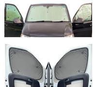 Stores Thermiques Compatible avec VW T6 Transporter (2016-2020)(Ensemble Complet empattement Long + Portes de Grange) Couleur de la Doublure Vert Kaki, Réversible