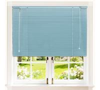 Stores Vénitien en Aluminium de Fenêtre Horizontaux sans Fil pour Intérieur Taille des Lattes de 2,5 cm sans Fil pour Intérieur Toutes Les Pièces de Montage Incluses(Bleu lac)