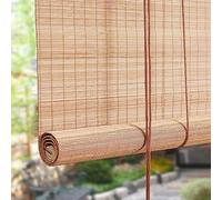 Stores Venitiens Bois pour Veranda Store en Bambou Naturel Store Enrouleur Exterieur Bambou Vertical Bambou Naturel Intérieur Respirant Anti Uv pour Jardin Fenêtres (100*240cm/39*95in)