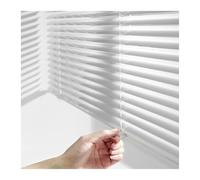 Stores vénitiens en aluminium blanc à isolation thermique qui filtre la lumière et assombrit la pièce - Volet roulant imperméable pour la maison, le bureau et la salle de bain (0,65 x 1,8 m)