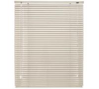 Stores Vénitiens en Aluminium Noir Blanc Jaune sur Mesure Store Vénitien Occultant Et Isolation Thermique, Lamelles 25mm Protection Contre La Lumière pour Portes Fenêtres De La Maison(Milky White)